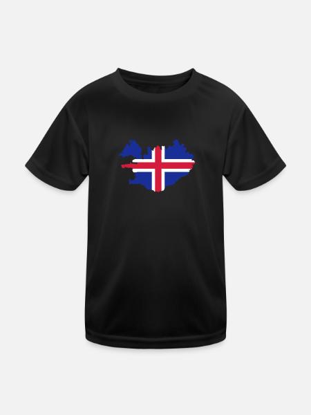 Iceland - Kids Functional T-Shirt - black - Front
