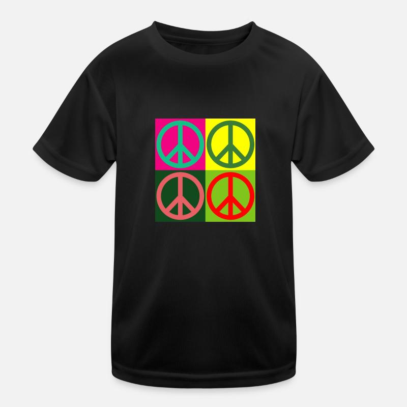Pop Art / Comic: Peace-Zeichen - Hippies - 60s 70s Kinder Funktions-T-Shirt