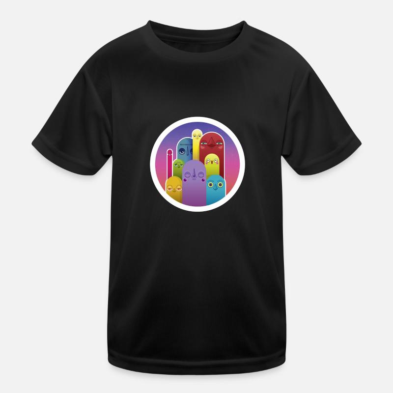 ATMObande - Kinder Funktions-T-Shirt - Schwarz