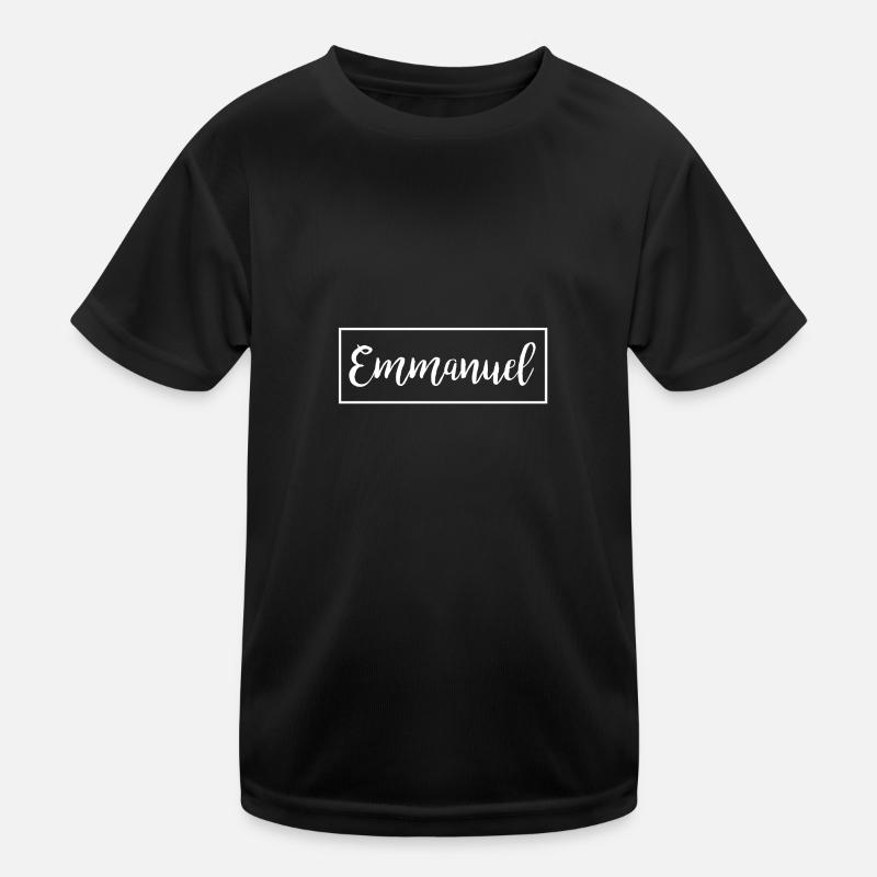 Emmanuel God is with us gift idea - Kids Functional T-Shirt - black