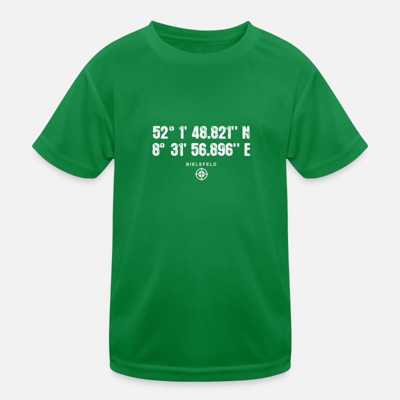 Bielefeld Geocacher Globetrotter Gift Kids Functional T-Shirt