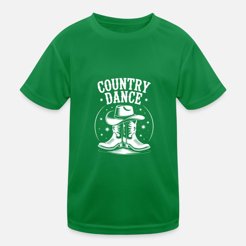 Line Dance Country Dance is my hobby Kids Functional T-Shirt