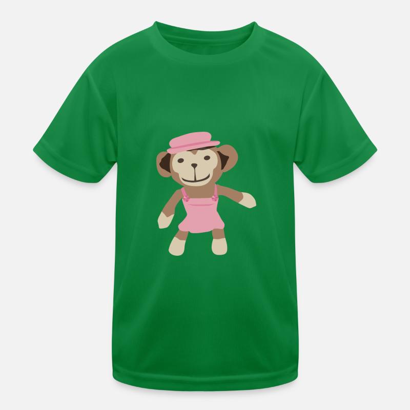 Madame singe Monkey rose T-shirt sport Enfant