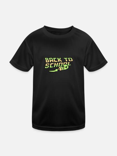 Back To School - Kids Functional T-Shirt - black - Front