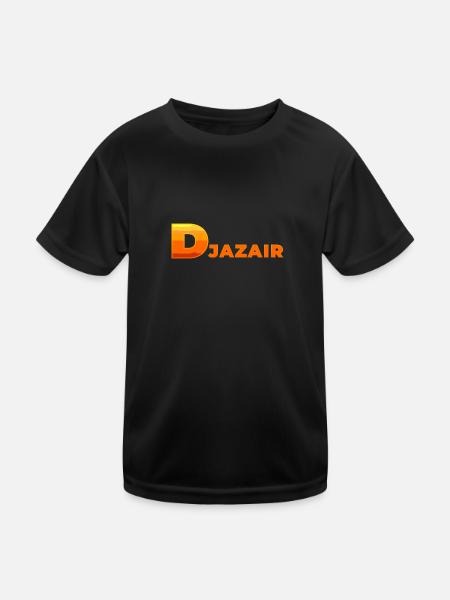 Algerien - Kinder Funktions-T-Shirt - Schwarz - Vorne