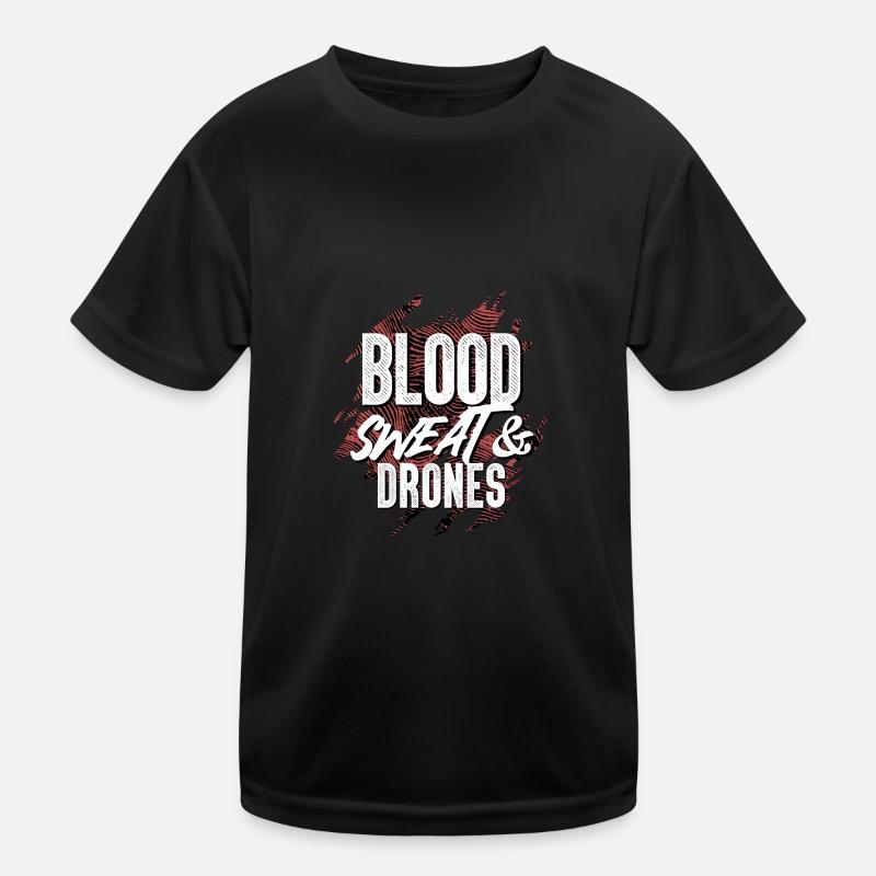 Blood Sweat & Drones Passion for Aerial Kids Functional T-Shirt