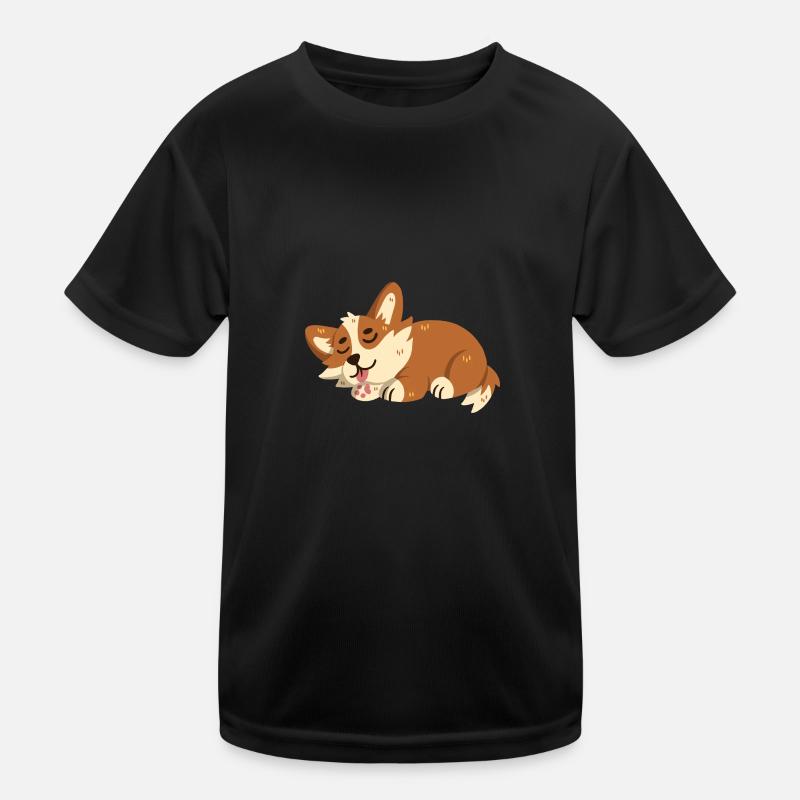 Corgi Sleeps Kids Functional T-Shirt