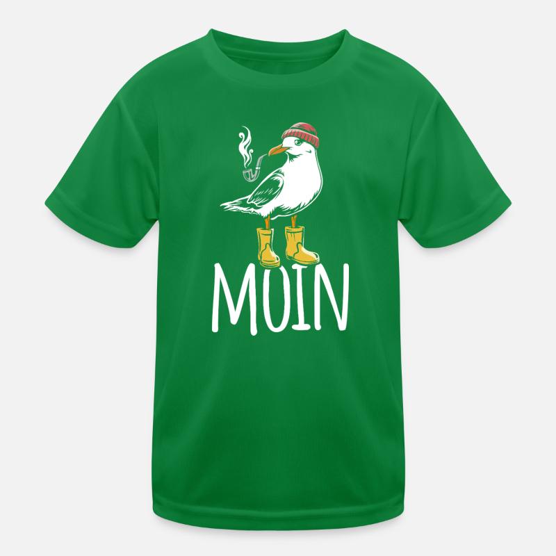 Möwe - Moin - Nordsee - Geschenk Kinder Funktions-T-Shirt