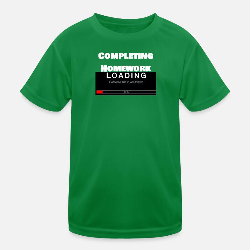 Scrolling Loading Bar University Funny Print Kids Functional T-Shirt