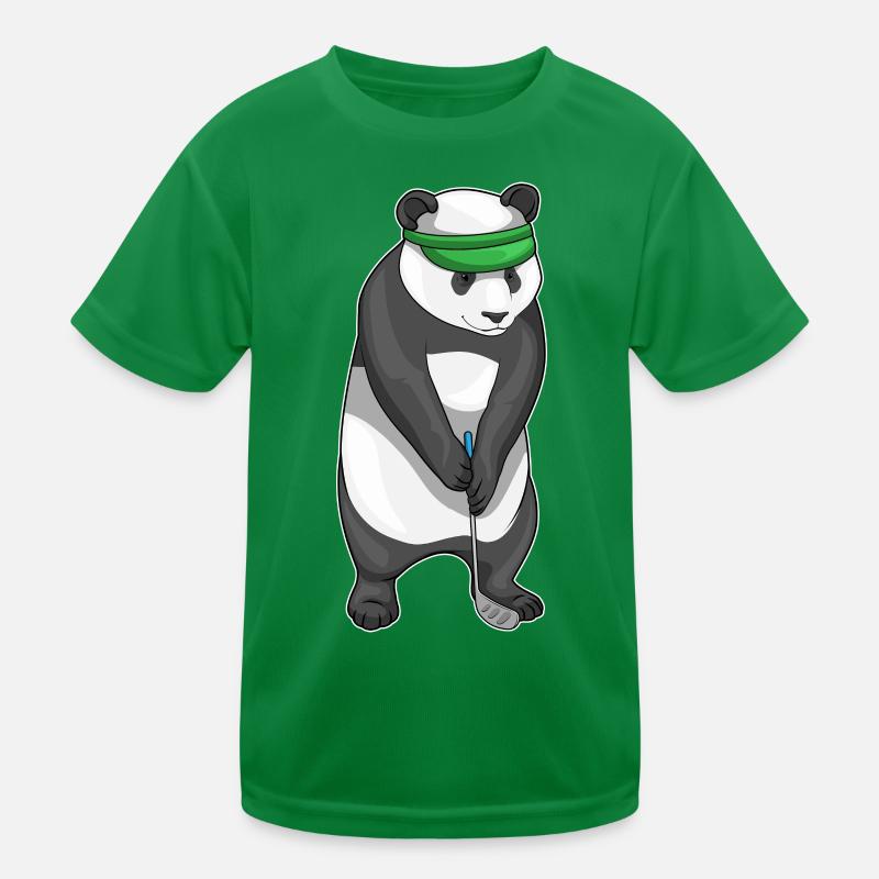Panda Golf Golfschläger Kinder Funktions-T-Shirt