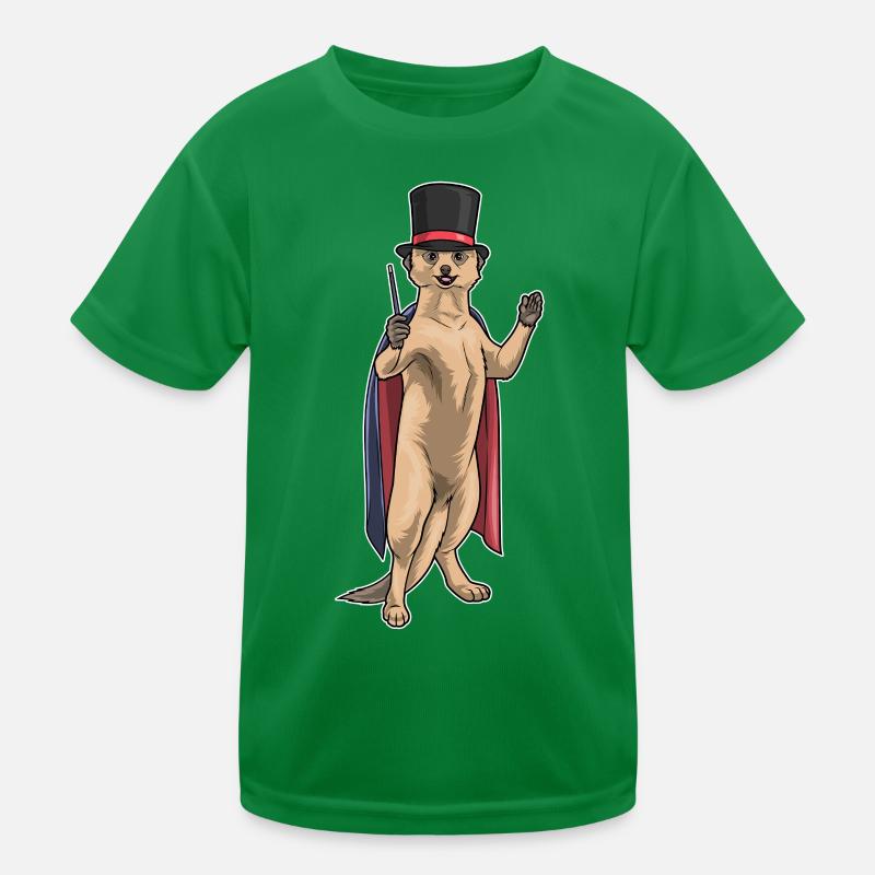 Meerkat Wizard Wand Kids Functional T-Shirt
