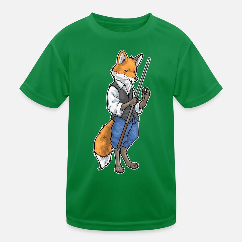 Fuchs Billiard Queue Sport Kinder Funktions-T-Shirt