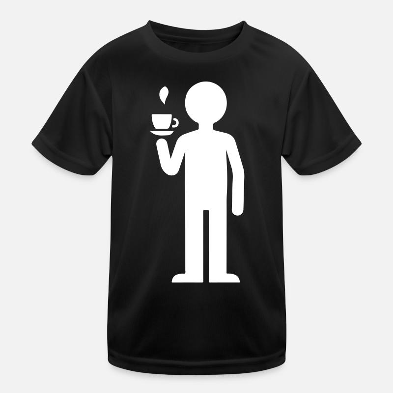 Kaffee Trinken Kinder Funktions-T-Shirt