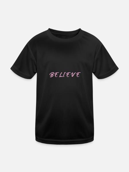 BELIEVE - Kids Functional T-Shirt - black - Front