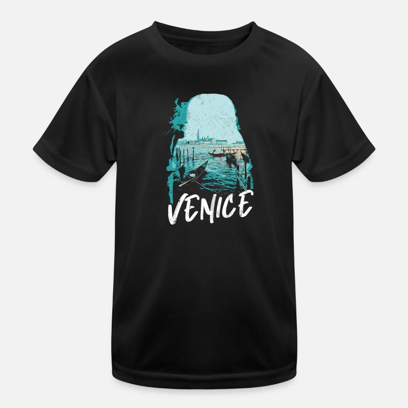 Venise et ses Gondoles: Illustration Élégante T-shirt sport Enfant