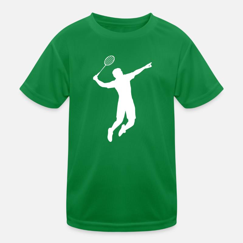 Badminton Silhouette Badminton Player Badminton Kids Functional T-Shirt