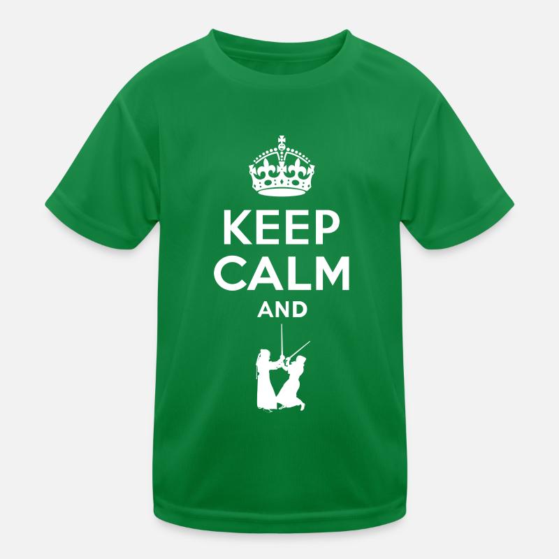 Keep Calm - Kendo Kinder Funktions-T-Shirt