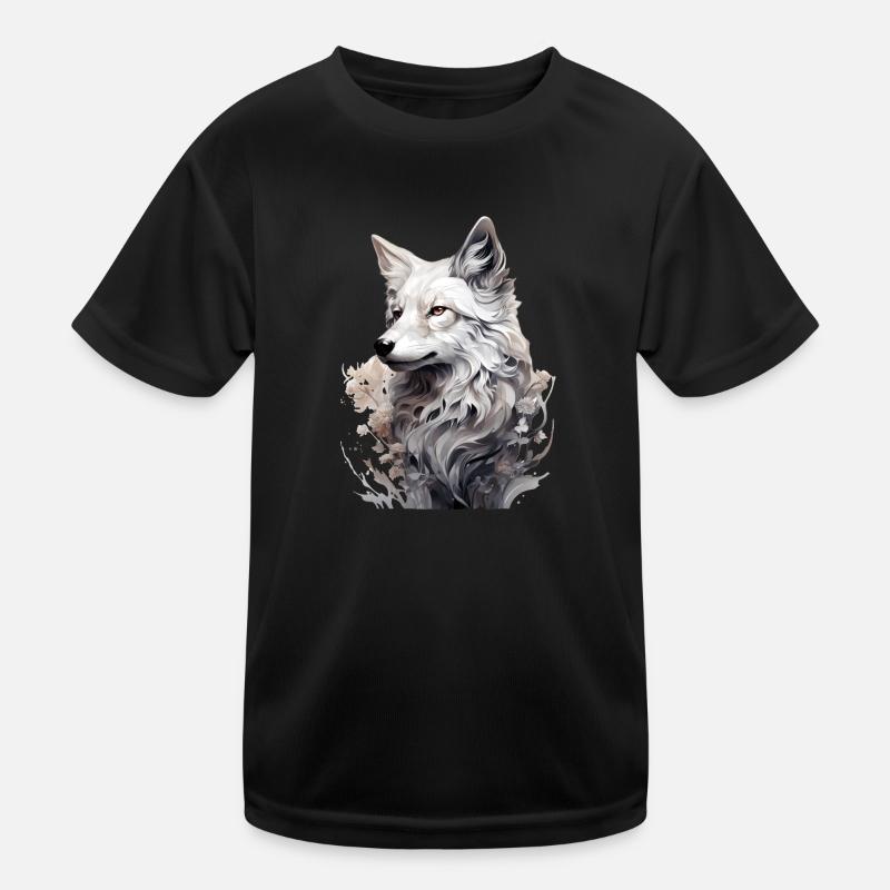 Polar fox - Kids Functional T-Shirt - black