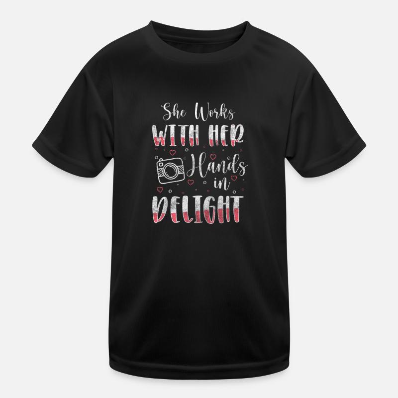 Fotografin Hobby Leidenschaft Bilder Kinder Funktions-T-Shirt