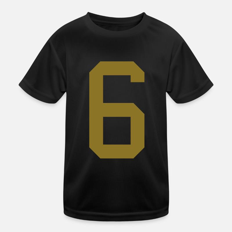 6 - Nummer Kinder Funktions-T-Shirt