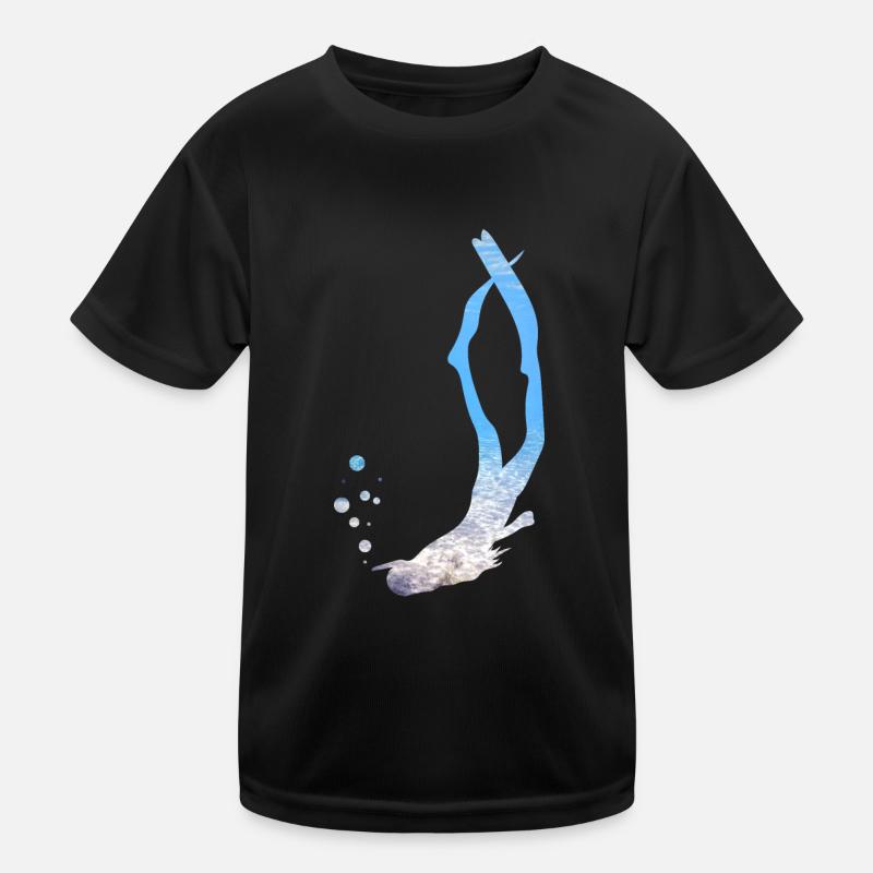 Plongeurs plongée d’apnée eau mer T-shirt sport Enfant