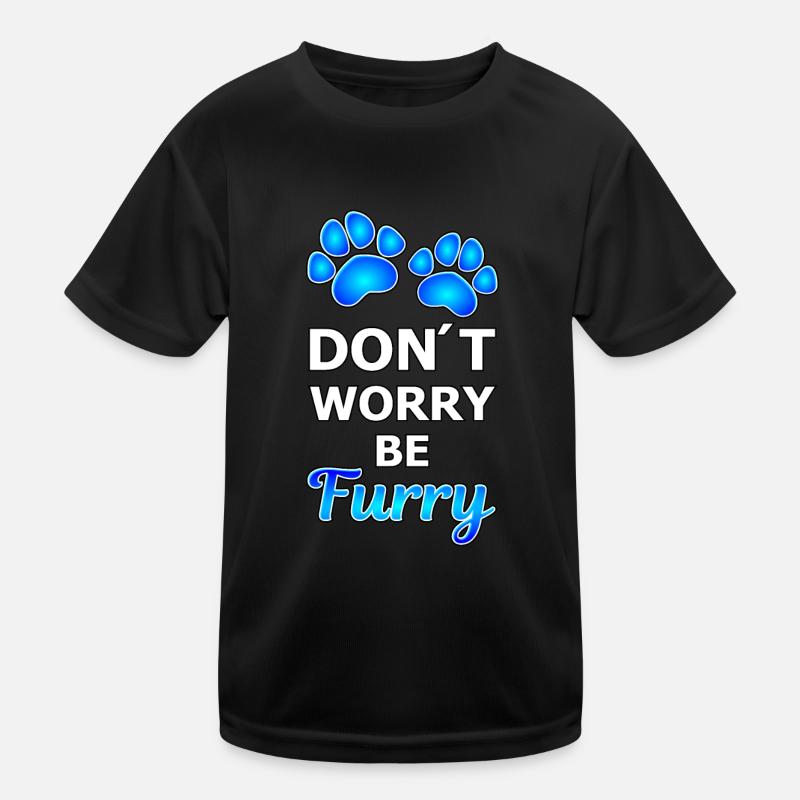 Don´t worry be furry blue Kids Functional T-Shirt