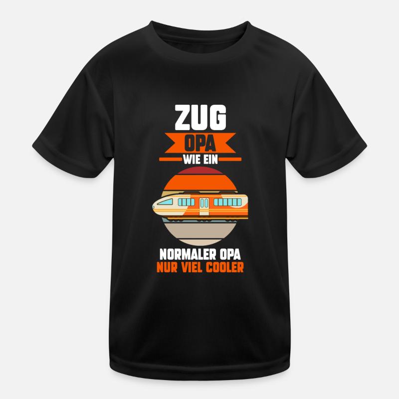 Modelleisenbahn Großvater Opa Zug Eisenbahn Kinder Funktions-T-Shirt