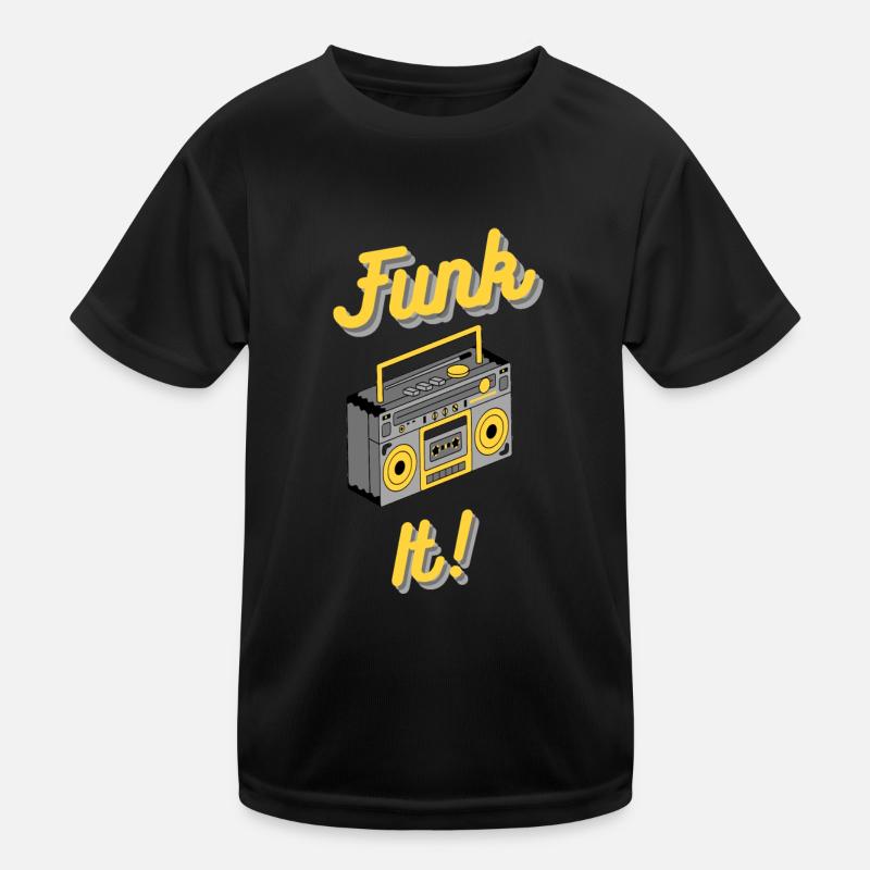 Funk It - Kinder Funktions-T-Shirt - Schwarz