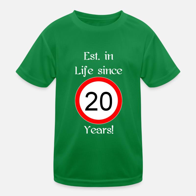 est i l 20 script white engl Kinder Funktions-T-Shirt