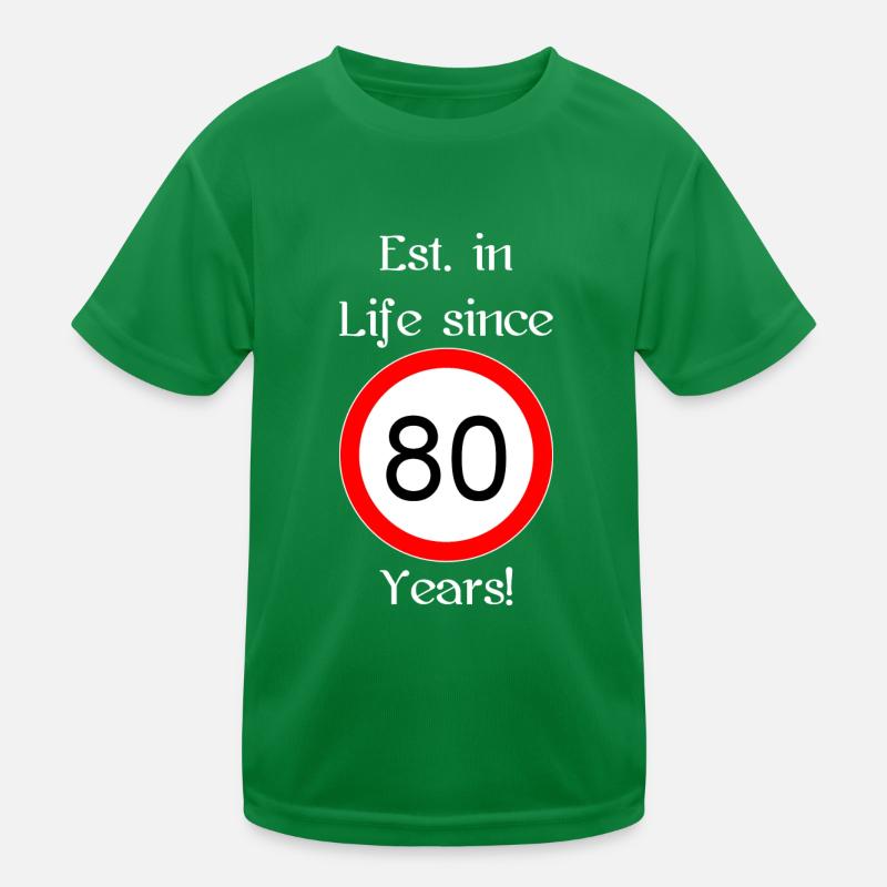 est i l 80 script white engl Kids Functional T-Shirt