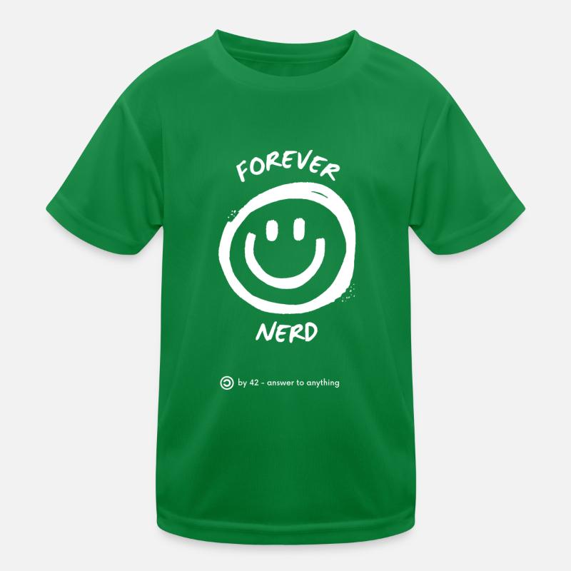 forever Nerd weiss Kinder Funktions-T-Shirt