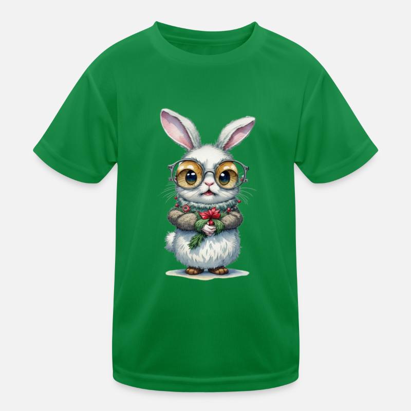 Christmas Rabbit Kids Functional T-Shirt