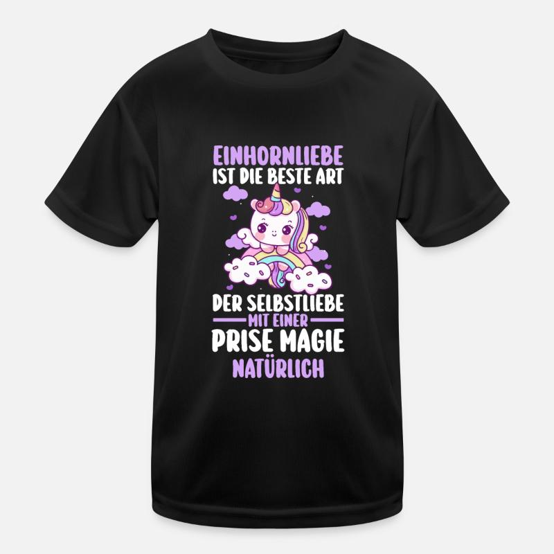 Einhorn Kinder Funktions-T-Shirt