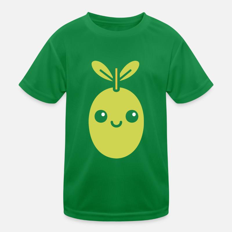 Olive Kinder Funktions-T-Shirt