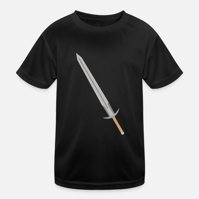 fencing fights floret sword parry samurai25 Kids Functional T-Shirt