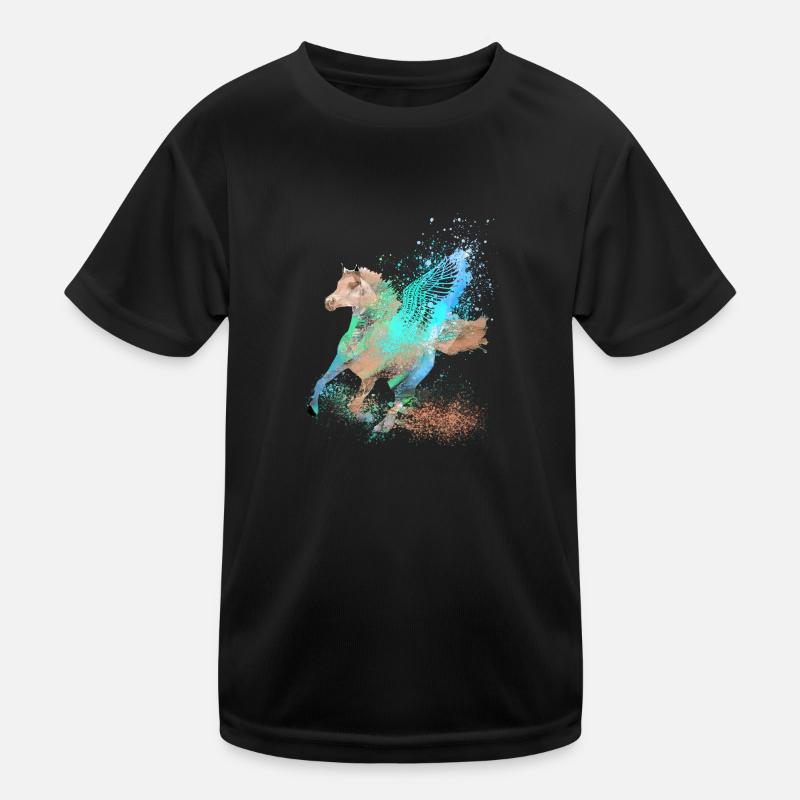 fliegendes pferd,pferd mit flügel,pferd,graffiti Kinder Funktions-T-Shirt