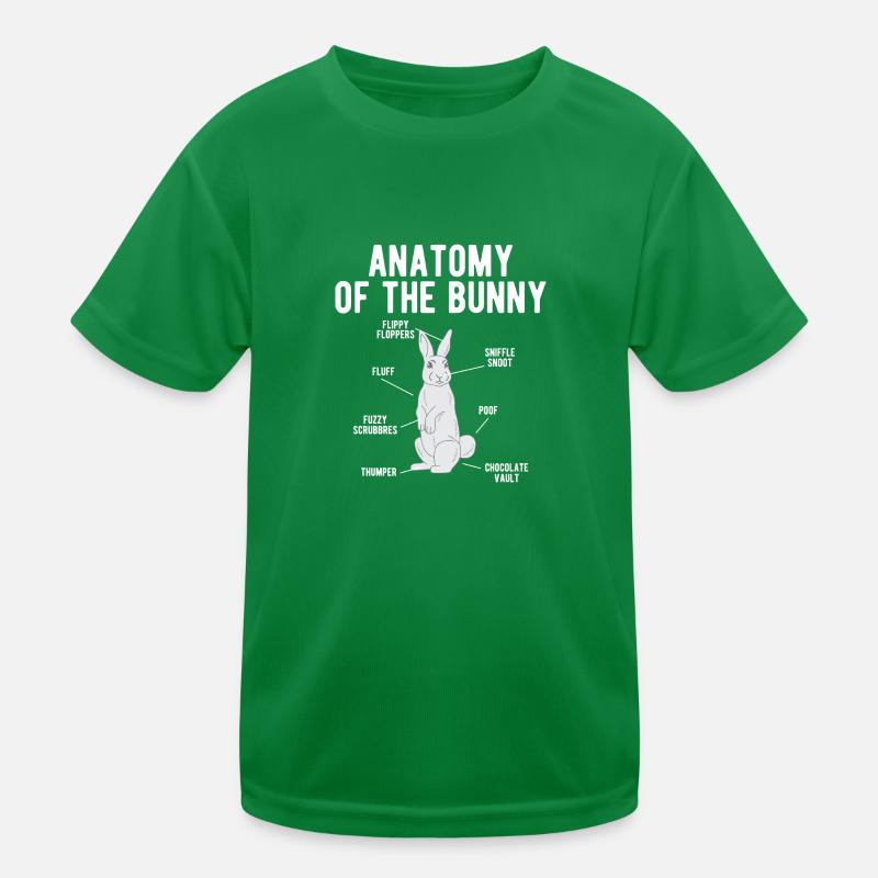 Anatomy Rabbit Easter Sunday Holiday Gift Kids Functional T-Shirt