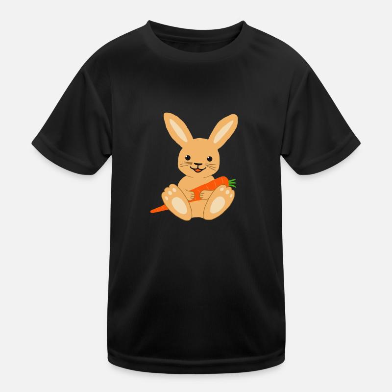 Little rabbit with carrot Kids Functional T-Shirt