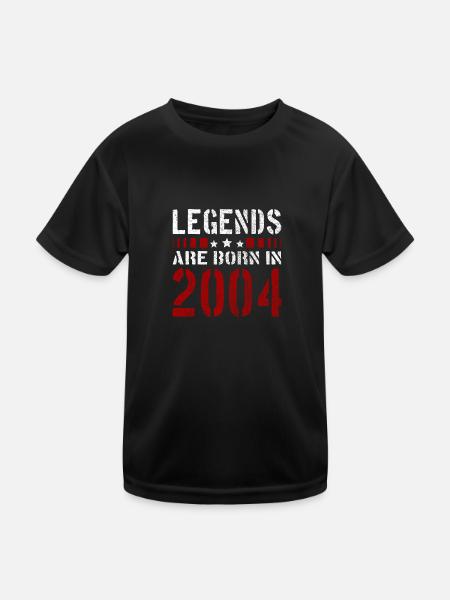 LEGENDS ARE BORN IN 2004 BIRTHDAY CHRISTMAS SHIRT - Kids Functional T-Shirt - black
