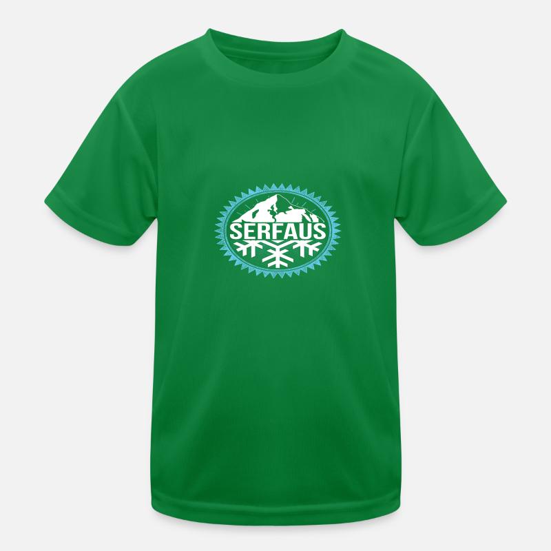 SERFAUS Winter mountains Kids Functional T-Shirt