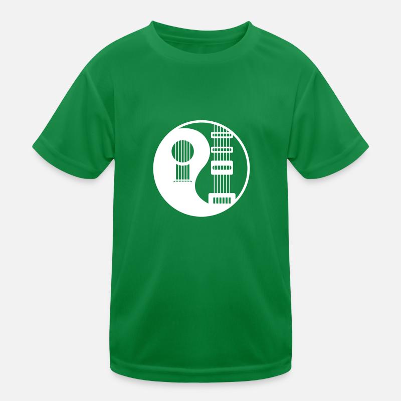 Yin Yang Gitarre Logo Kinder Funktions-T-Shirt