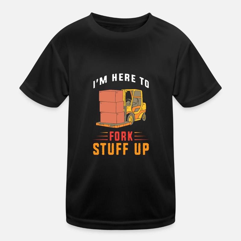 Gabelstaplerfahrer Kinder Funktions-T-Shirt