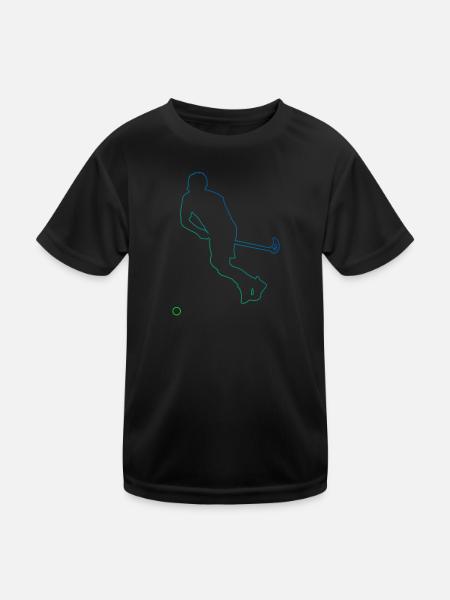Floorball Hommes Innebandy Hockey Femmes Salibandy - T-shirt sport Enfant - noir - Devant