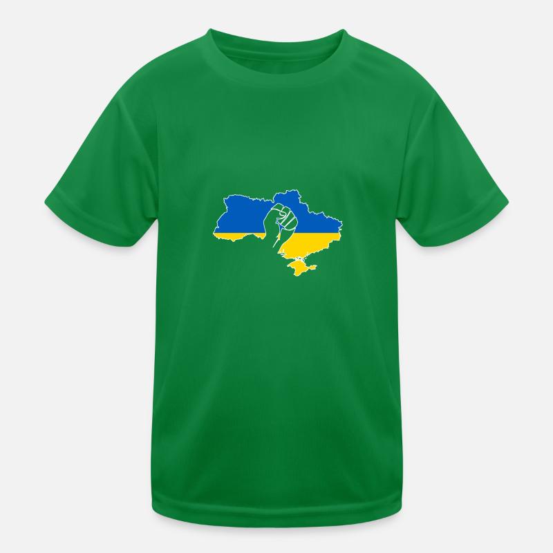 Ukraine Faust Flagge stolz Geschenk Heimat Kiew Kinder Funktions-T-Shirt