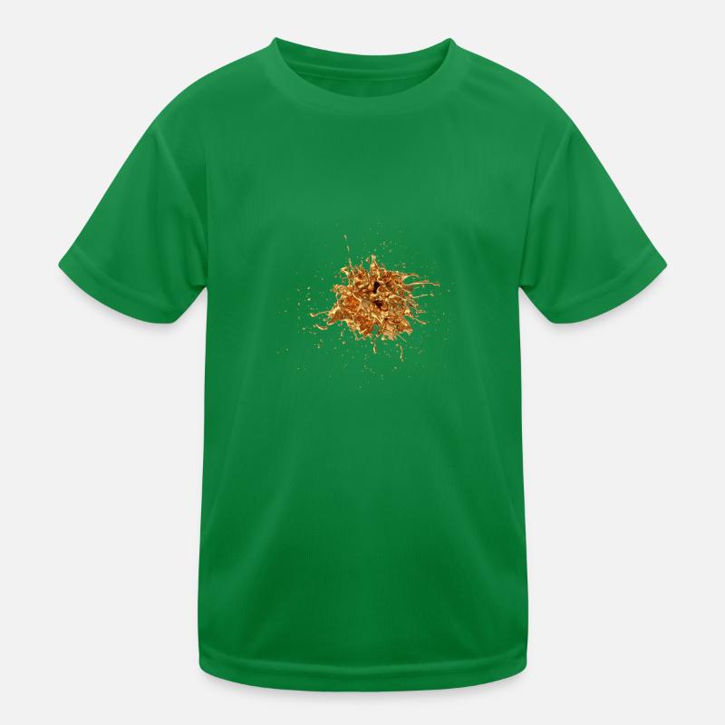 Gold Spritzer 3D - Splash Kinder Funktions-T-Shirt
