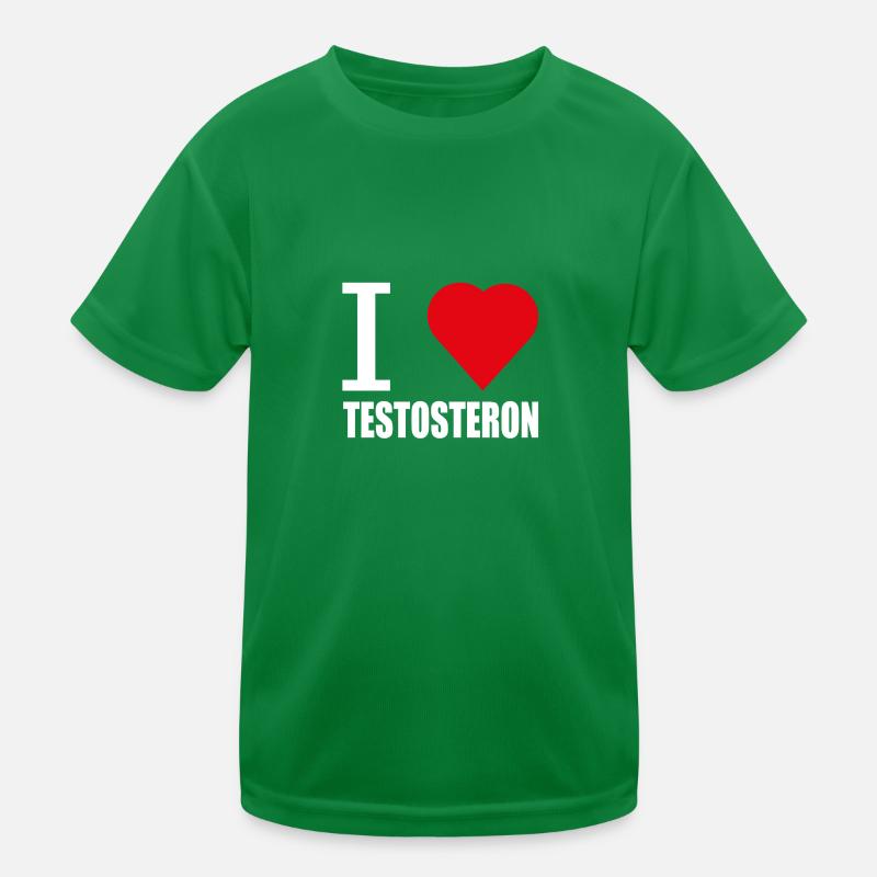 J'AIME TESTOSTÉRONE BLANC T-shirt sport Enfant