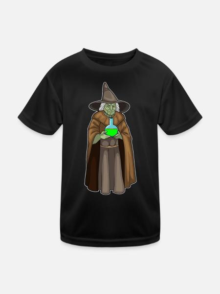 Witch Halloween Magic Potion - Kids Functional T-Shirt - black - Front