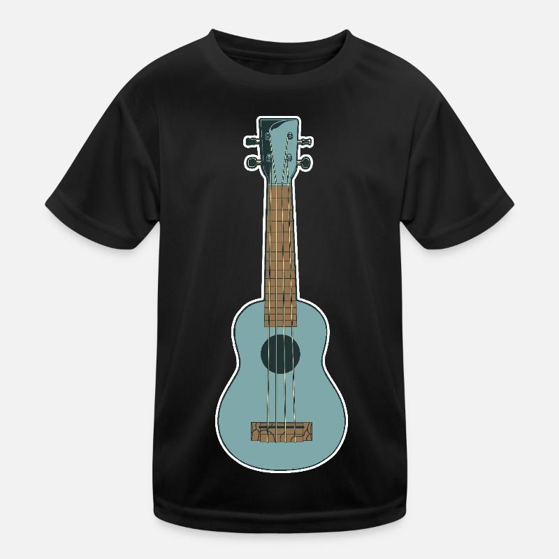 Retro Ukulele - Kinder Funktions-T-Shirt - Schwarz