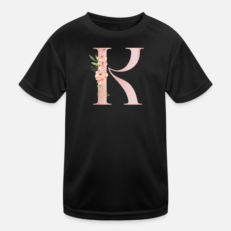 Monogramme floral R pastel T-shirt sport Enfant