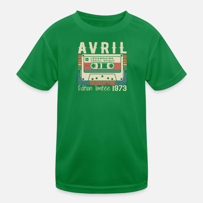 avril 1973 April 1973  T-shirt sport Enfant